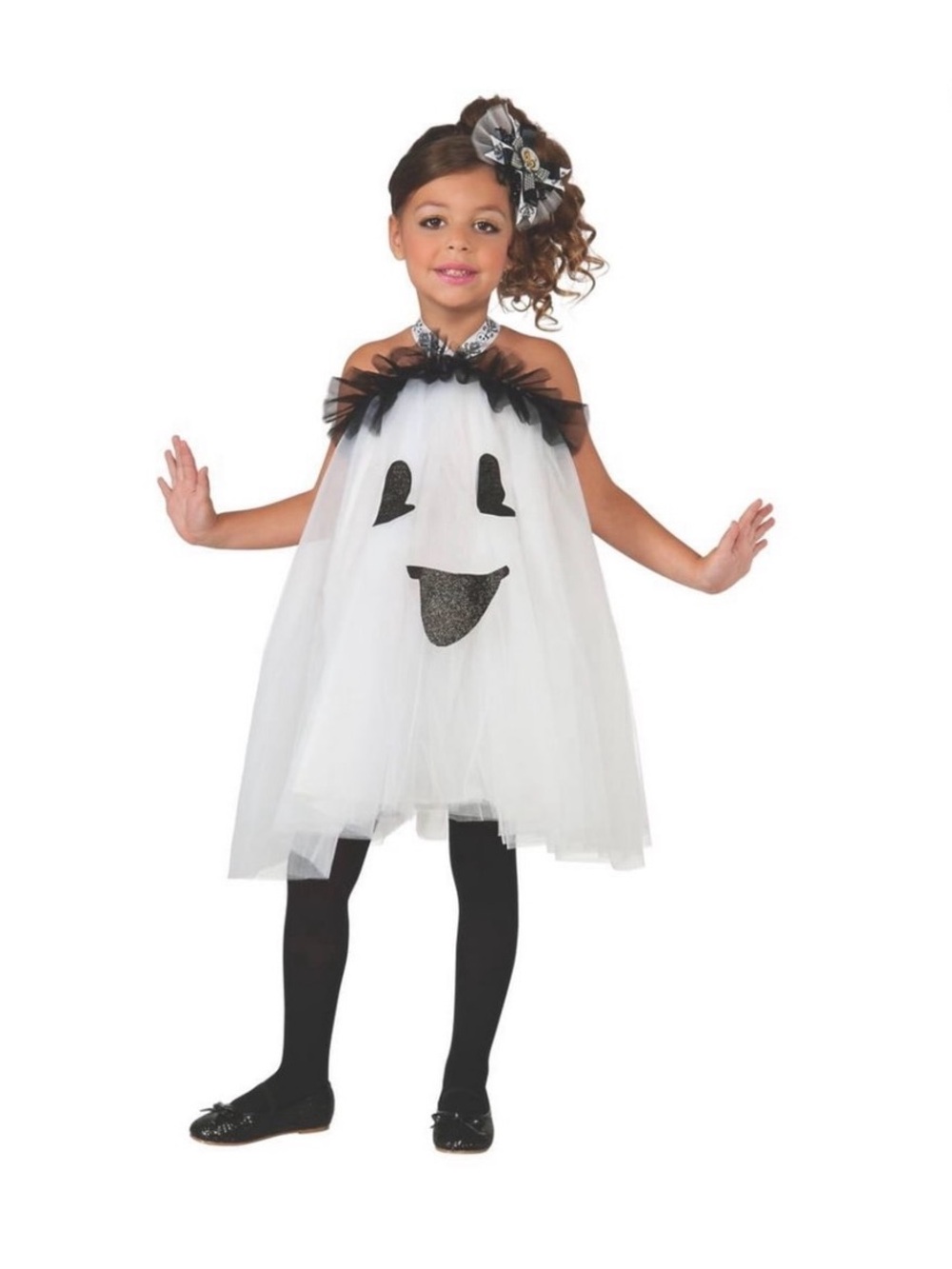Rubie's White Tutu Ghost Costume with Black Accents